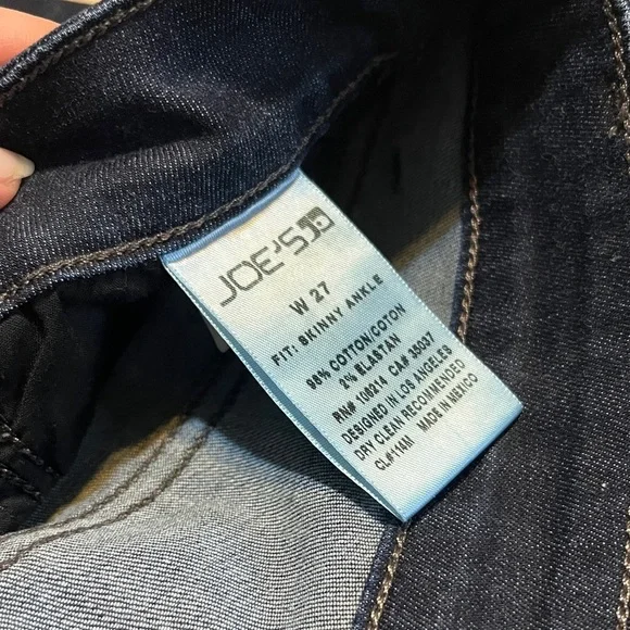 Joe’s Jeans- Dark Blue Skinny Ankle Women's Jeans - Size 27 - Picture 3 of 4